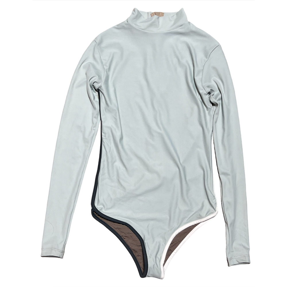 ACACIA FREE PEOPLE HAZE EHUKAI LONG SLEEVE RASH GUARD ONE PIECE SWIMSUIT SZ P XS